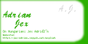 adrian jex business card